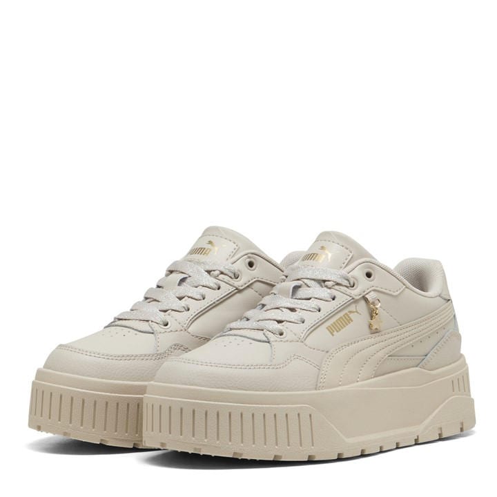 Puma Girls Beige Kids' Karmen Ii Low-Top Trainers in Size 5.5, Sports Direct