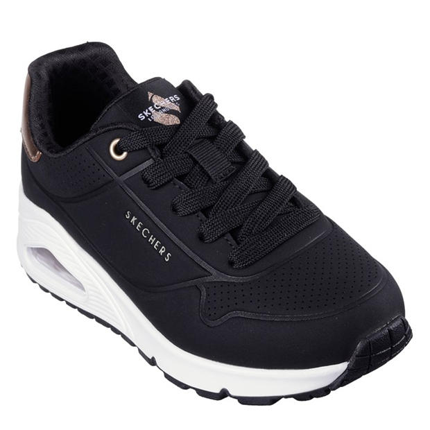 Black/Pink - Skechers - Uno Stand On Air Junior Girls Trainers