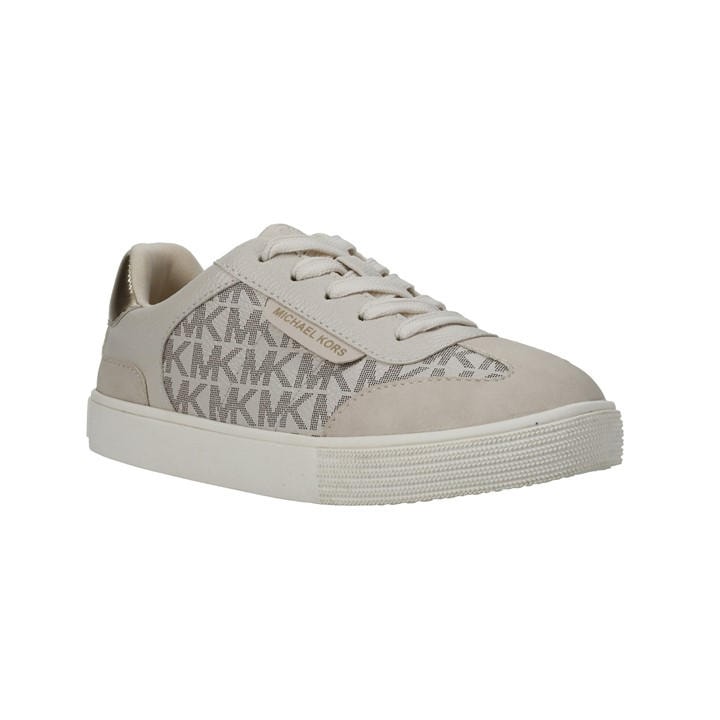 Michael Michael Kors Girls Cream Kids' Low-Top Trainers in Size 2.5, Sports Direct