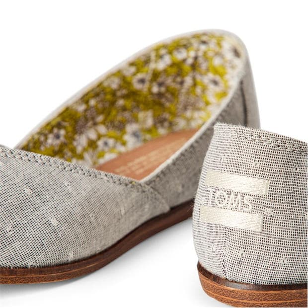 Grey - Toms - Chambray Dot Juniors