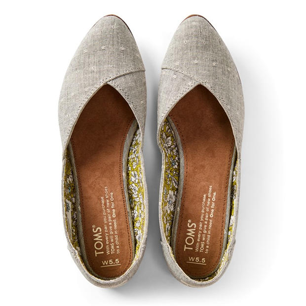 Grey - Toms - Chambray Dot Juniors