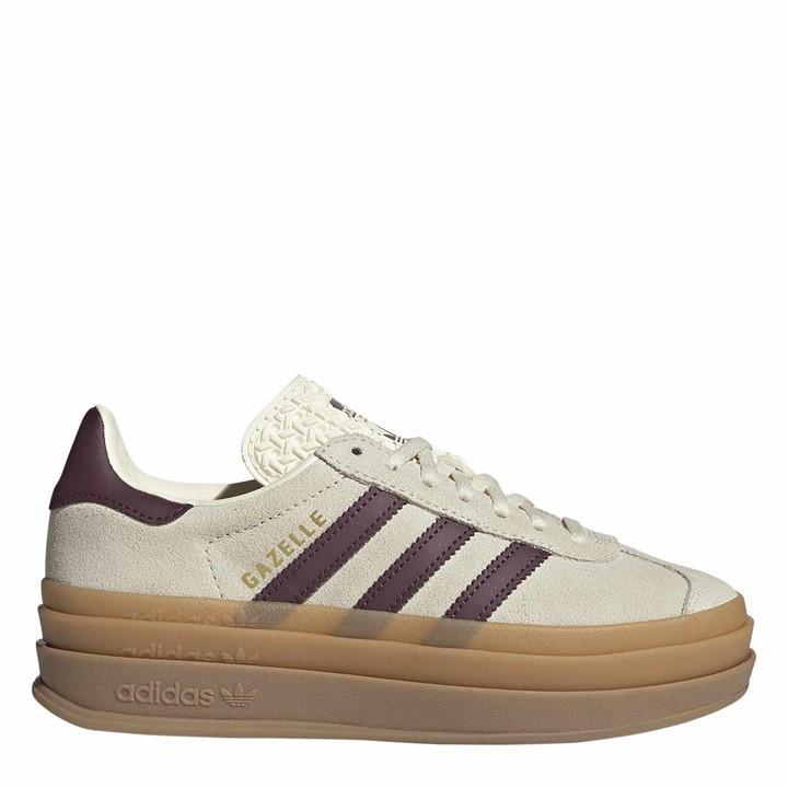 Adidas Originals Girls White Adidas Gazelle Bold Jn64 in Size 5, Sports Direct