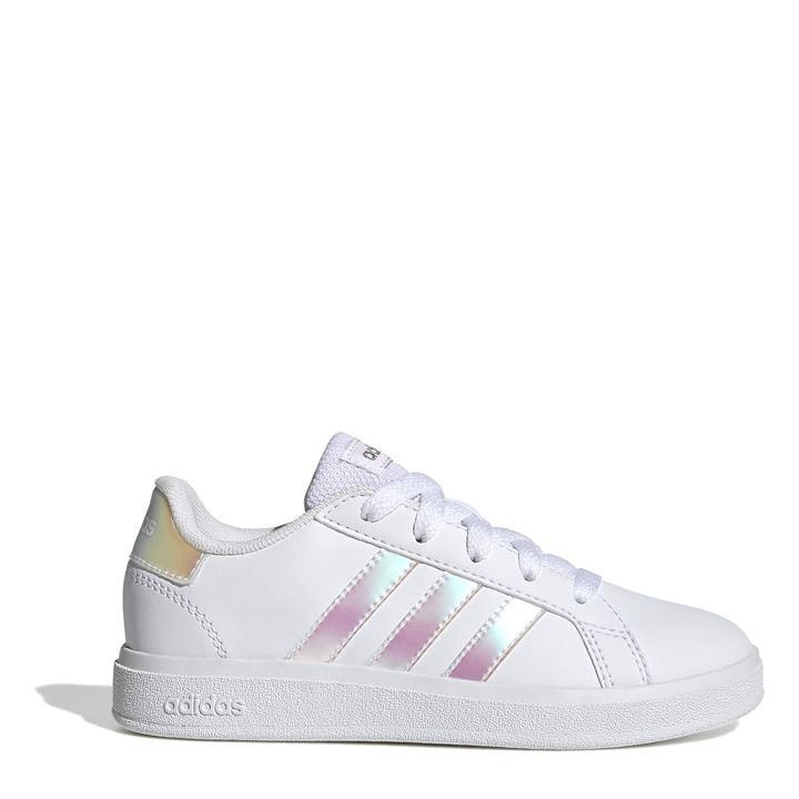 Adidas Girls White Grand Court Trainers in Size 5.5, Sports Direct