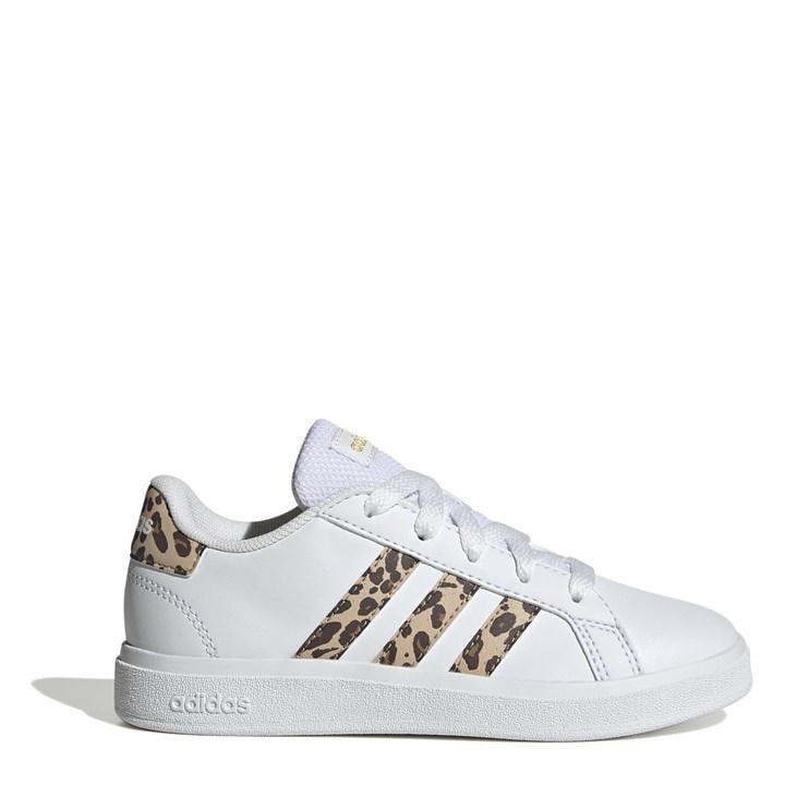 Adidas Girls White Grand Court Trainers in Size 5, Sports Direct