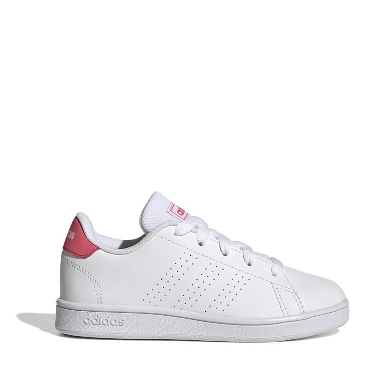 Adidas Girls White Kids' Advantage Low-Top Trainers in Size C11.5, Sports Direct