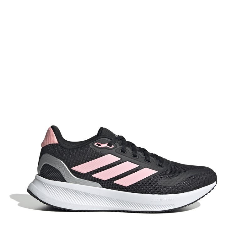 Adidas Girls Black Runfalcon  Kids Trainers in Size 5, Sports Direct