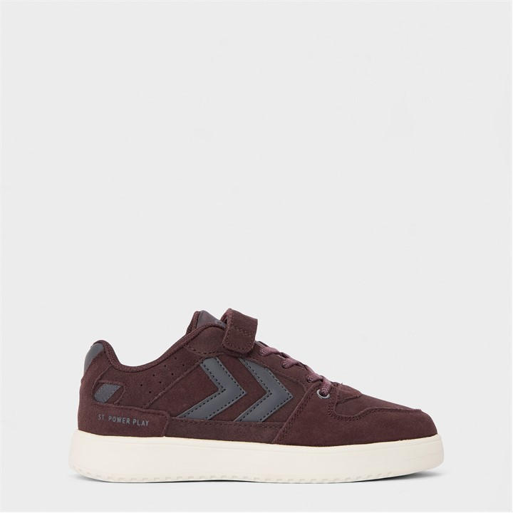 Hummel Girls Kids' Power Suede Low-Top Trainers - Fudge - 4.5 (37) - Image 2