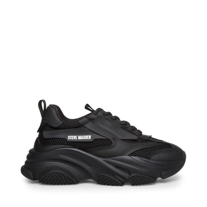 Steve Madden Girls Black ' Possession Chunky Trainers in Size 3, Sports Direct