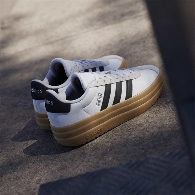 Бяло/Черно/Гума - adidas - Vl Court Bold Low-Top Trainers Girls