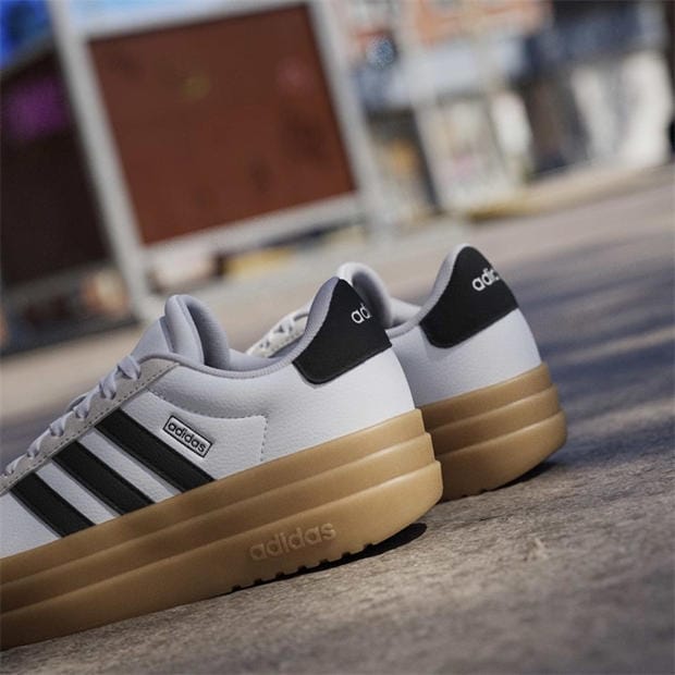 Бяло/Черно/Гума - adidas - Vl Court Bold Low-Top Trainers Girls