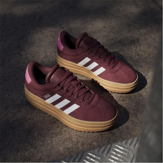 Burgundy Gum - adidas - Vl Court Bold Low-Top Trainers Girls