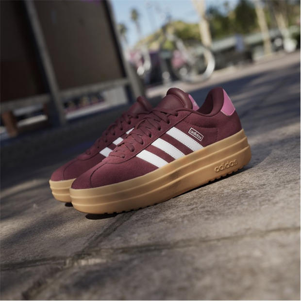 Burgundy Gum - adidas - Vl Court Bold Low-Top Trainers Girls