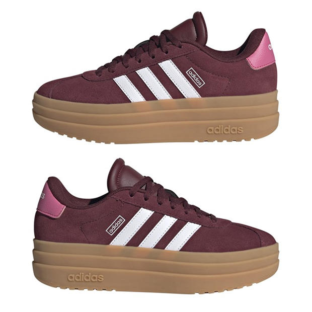 Burgundy Gum - adidas - Vl Court Bold Low-Top Trainers Girls