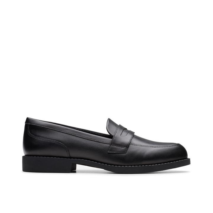 Clarks Girls Black Tapa Edge Y Jn62 in Size 5.5, Sports Direct