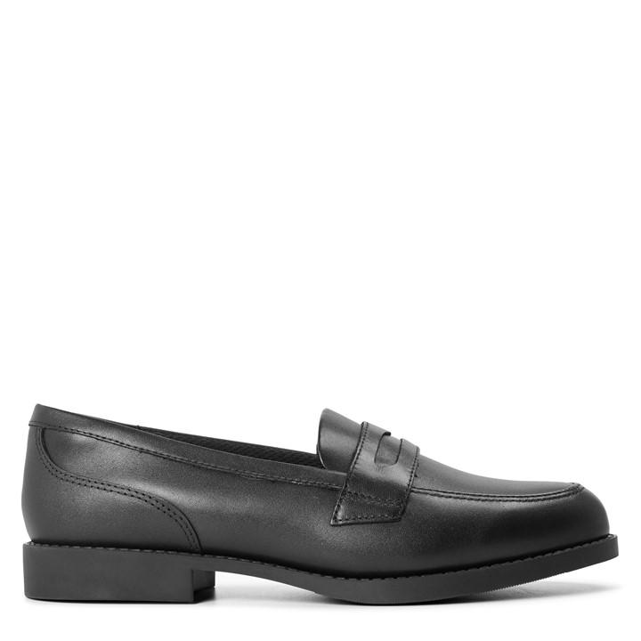 Clarks Girls Kids' Tapa Edge Youth Leather Loafers - Black - 7 (40) - Image 2