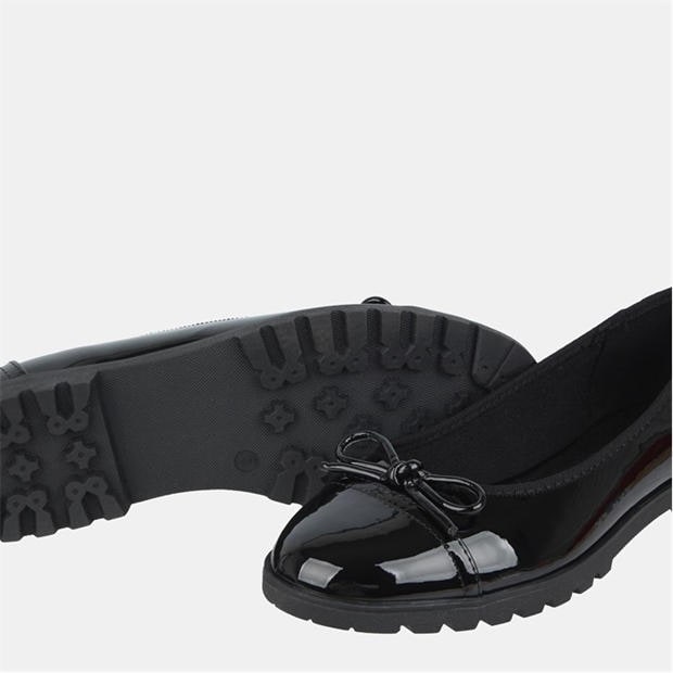 Black Patent - Miso - Cleated Ballet Pumps Juniors