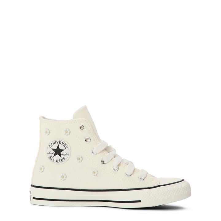 Converse Girls White Kids' Canvas High-Top Trainers in Size 4, Sports Direct