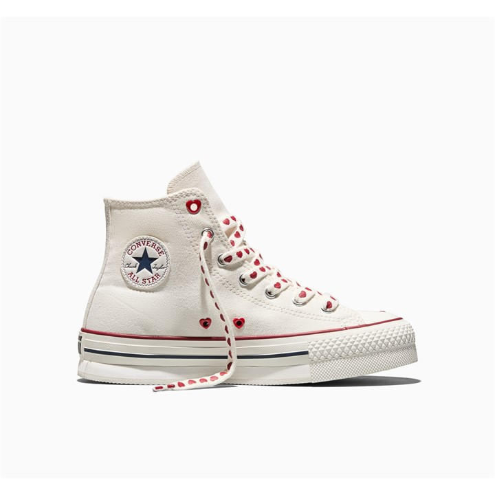 Converse Girls White Kids' Canvas High-Top Trainers in Size 5, Sports Direct