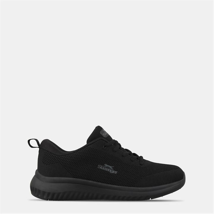 Slazenger Boys Black Jenson Trainers Junior Size 5