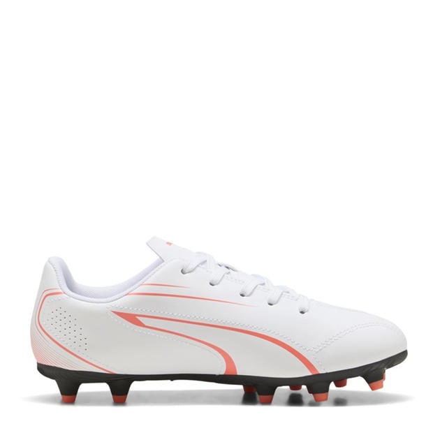 White-Glw Red - Puma - Puma Vitoria Fg/Ag Jr Firm Ground Football Boots Unisex Kids