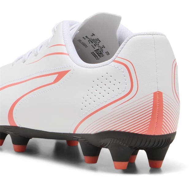 White-Glw Red - Puma - Puma Vitoria Fg/Ag Jr Firm Ground Football Boots Unisex Kids