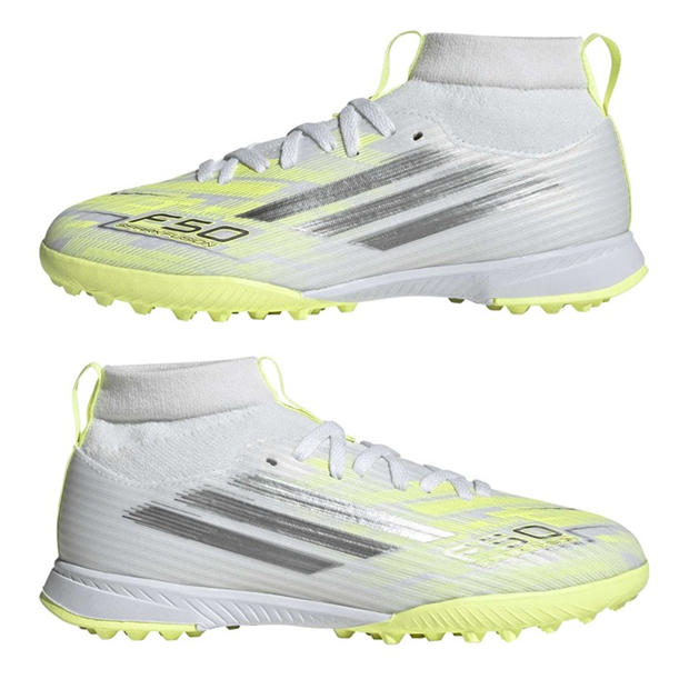 Ftwr White/Iron - adidas - Kids' F50 Sparkfusion League Astro Turf Football Boot