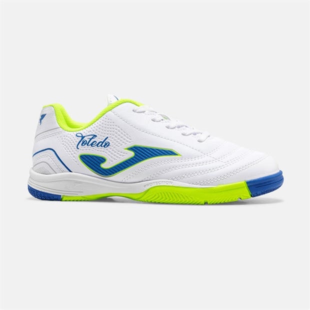 White - Joma - Kids' Toledo Lace Up Indoor Football Boots
