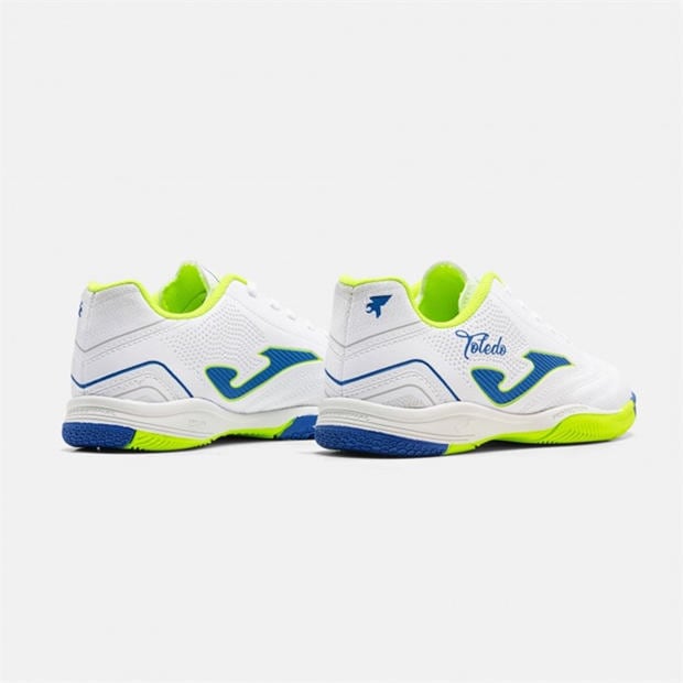 White - Joma - Kids' Toledo Lace Up Indoor Football Boots