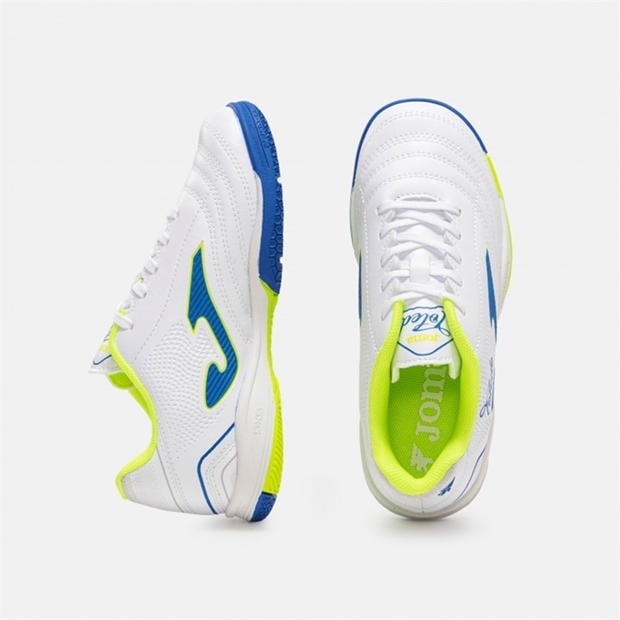 White - Joma - Kids' Toledo Lace Up Indoor Football Boots