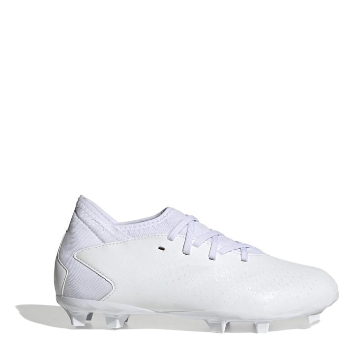 Adidas Boys White Predator Accuracy.3  Firm Ground Football Boots in Size C10, Sports Direct