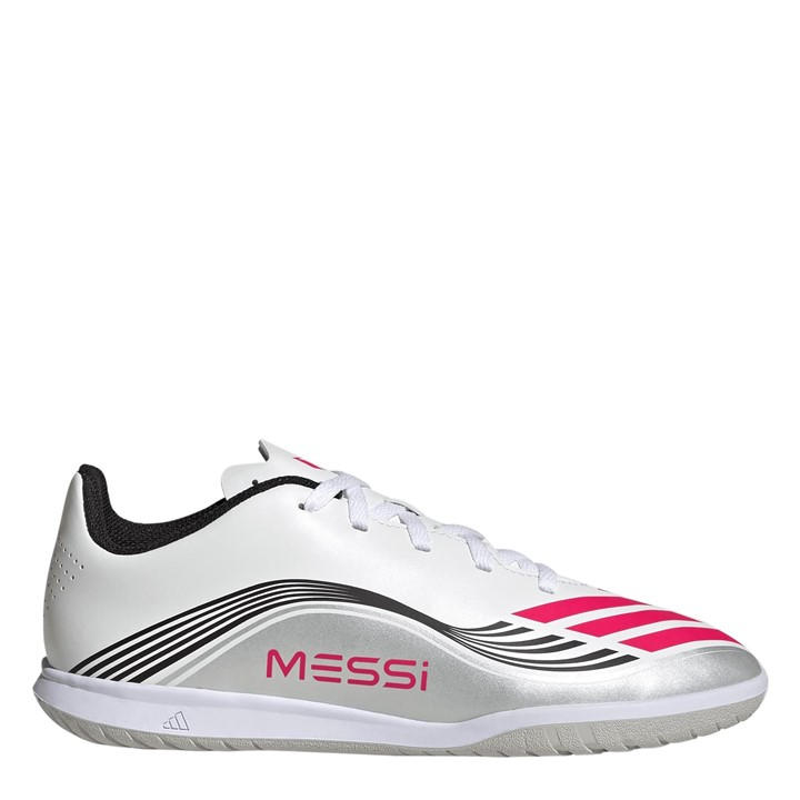 Adidas Boys White Kids' F50 Messi Club Indoor Football Boot in Size C12, Sports Direct