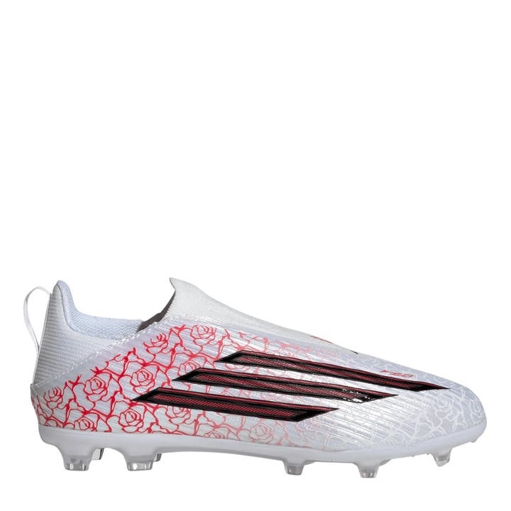 Adidas Boys White F50  League Laceless -Ground Boots in Size C11, Sports Direct