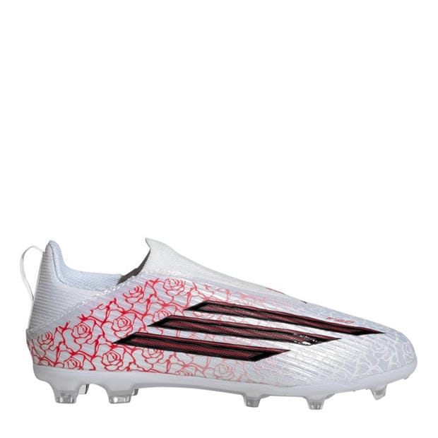 White/Blk/Red - adidas - F50 Childrens League Laceless Multi-Ground Boots