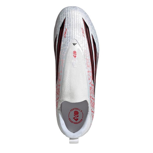 White/Blk/Red - adidas - F50 Childrens League Laceless Multi-Ground Boots