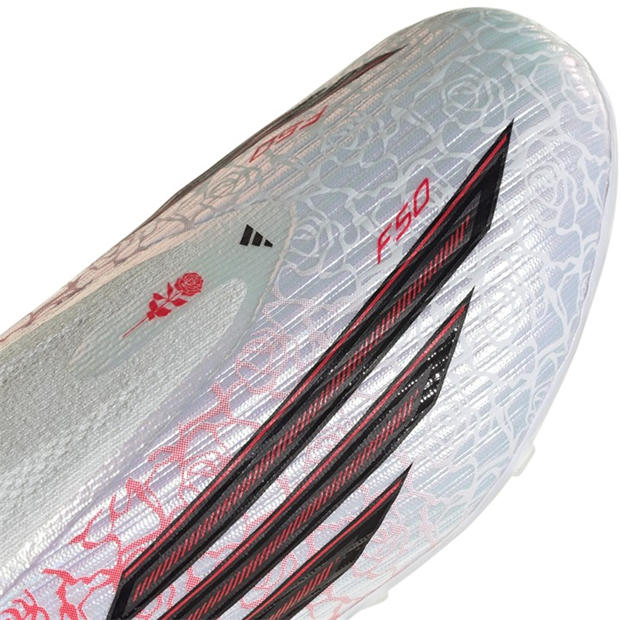 White/Blk/Red - adidas - F50 Childrens League Laceless Multi-Ground Boots