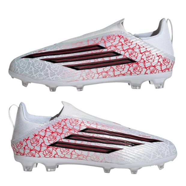 White/Blk/Red - adidas - F50 Childrens League Laceless Multi-Ground Boots