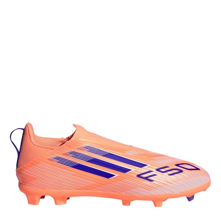 Adidas Boys Orange F50  League Laceless -Ground Boots in Size C10, Sports Direct