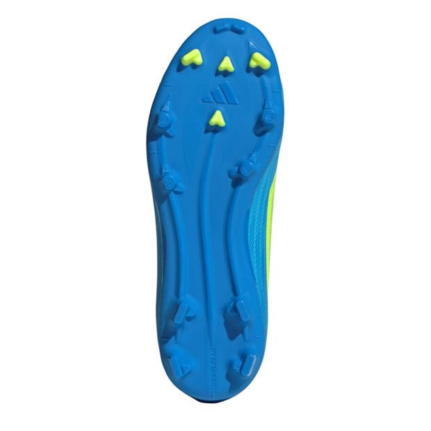 Blue/Yellow - adidas - F50 Childrens League Laceless Multi-Ground Boots