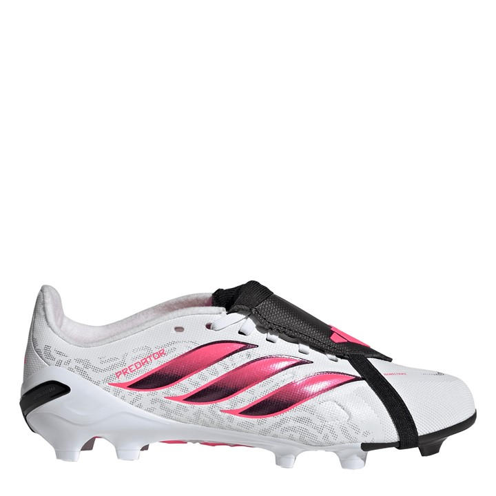 Adidas Boys White Predator Fold-Over Tongue League Firm Ground Football Boots  in Size 2, Sports Direct