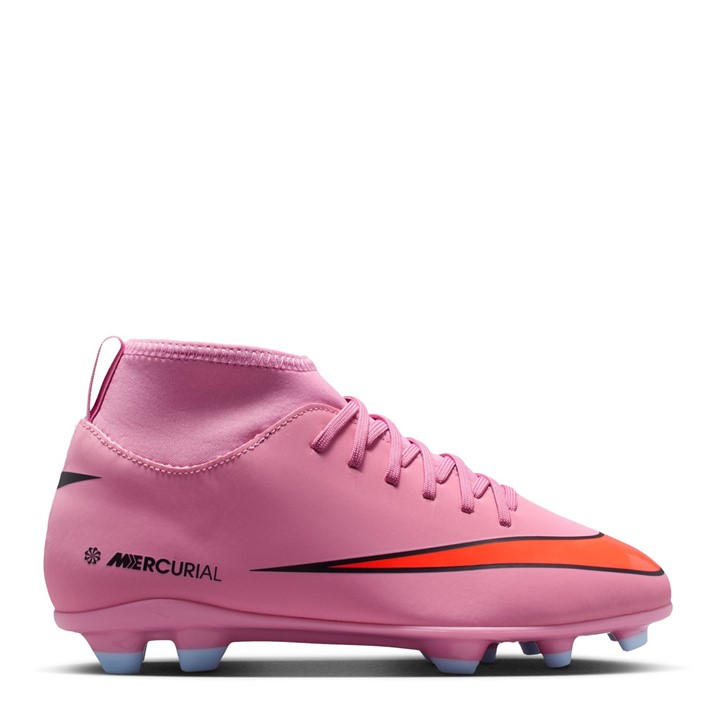 Nike  Kids Red Kids' Superfly 10 Club Firm Ground Football Boot in Size 2.5, Sports Direct