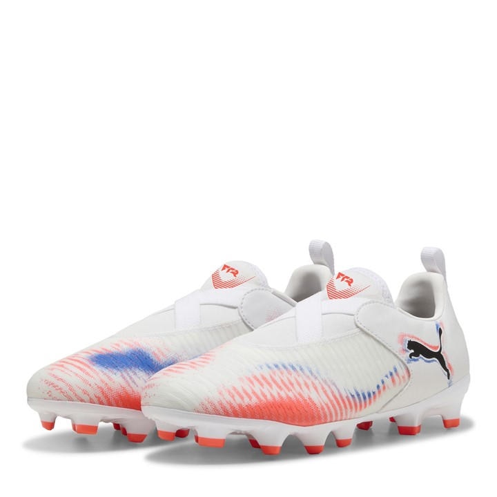 Puma Boys White Future 8 Match Laceless  Firm Ground Football Boots in Size C10, Sports Direct