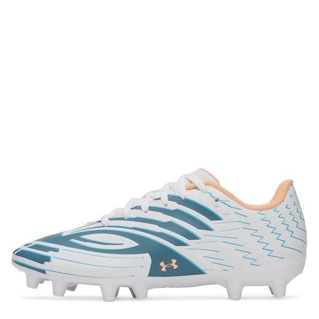 Wht/Blu/Orange - Under Armour - Kids Under Armour Shadow .4 Firm Ground Football Boots