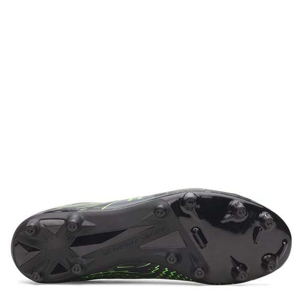 Blk/Gray/Green - Under Armour - Kids Under Armour Shadow .4 Firm Ground Football Boots
