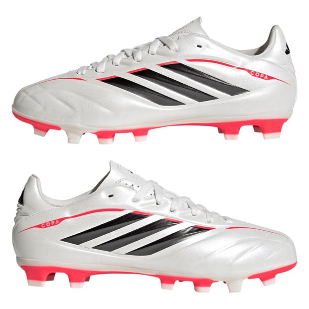 Silver/Black - adidas - Childrens adidas Copa Pure IV Club Firm Ground Football Boots