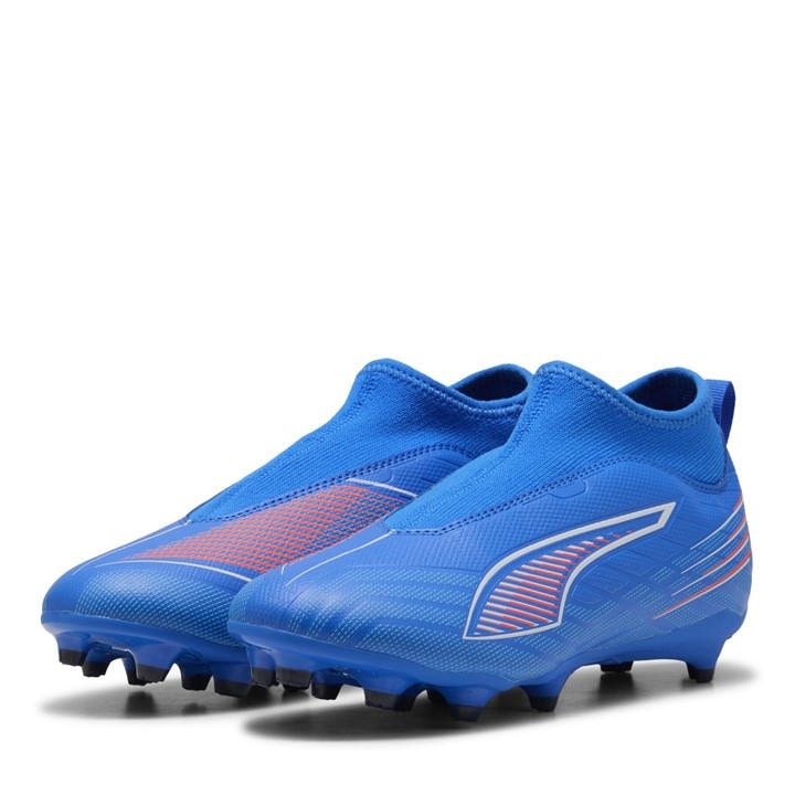 Puma Boys Blue Ultra 5 Match  Laceless Firm Ground Football Boots in Size 2.5, Sports Direct