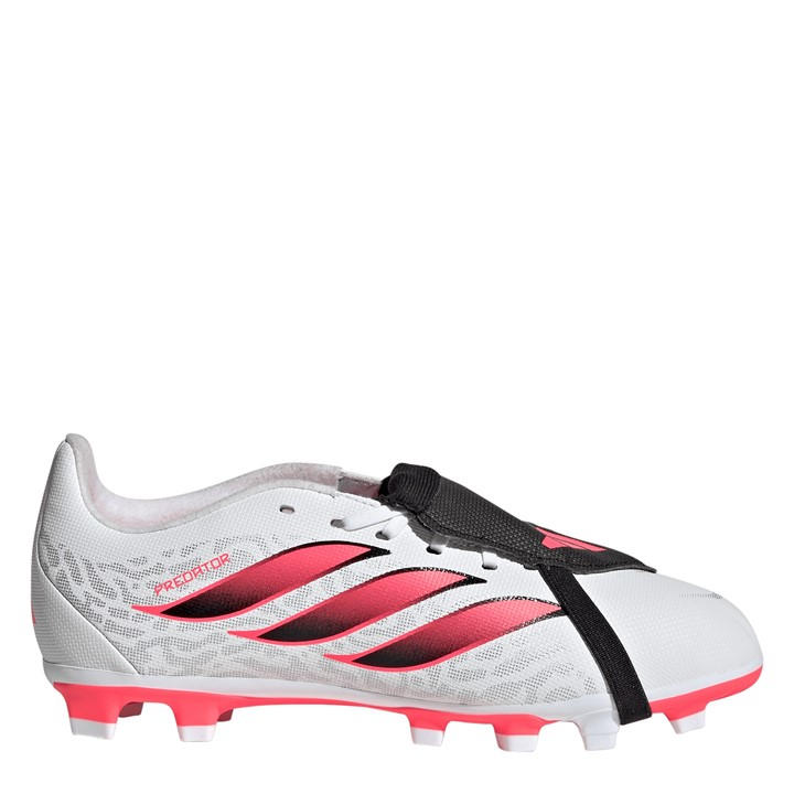 Adidas Boys White  Predator Fold-Over Tongue Club Firm Ground Football Boots in Size 2, Sports Direct