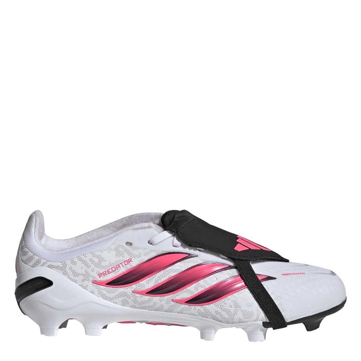 Adidas Boys White Kids' Predator Elite Firm Ground Fold Over Tongue Football Boots in Size C12, Sports Direct