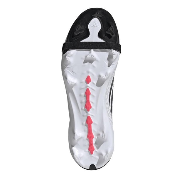 White/Coral - adidas - Kids' Predator Elite Firm Ground Fold Over Tongue Football Boots