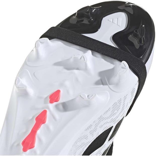 White/Coral - adidas - Kids' Predator Elite Firm Ground Fold Over Tongue Football Boots