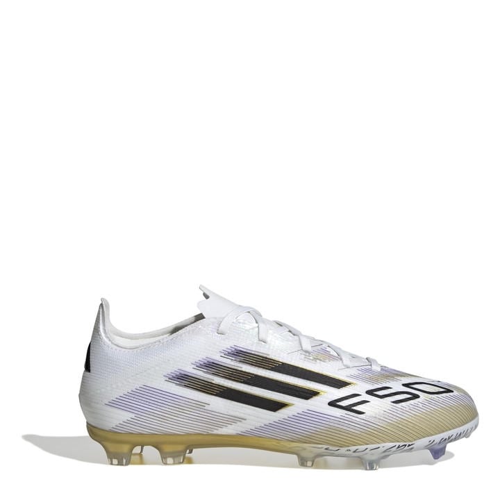 Adidas Boys White F50 Elite  Firm Ground Football Boots in Size C13.5, Sports Direct